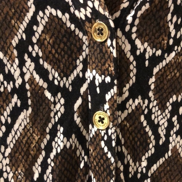 MICHAEL KORS SMALL SNAKESKIN DRESS WITH GOLD BUTTONS - Picture 4 of 6